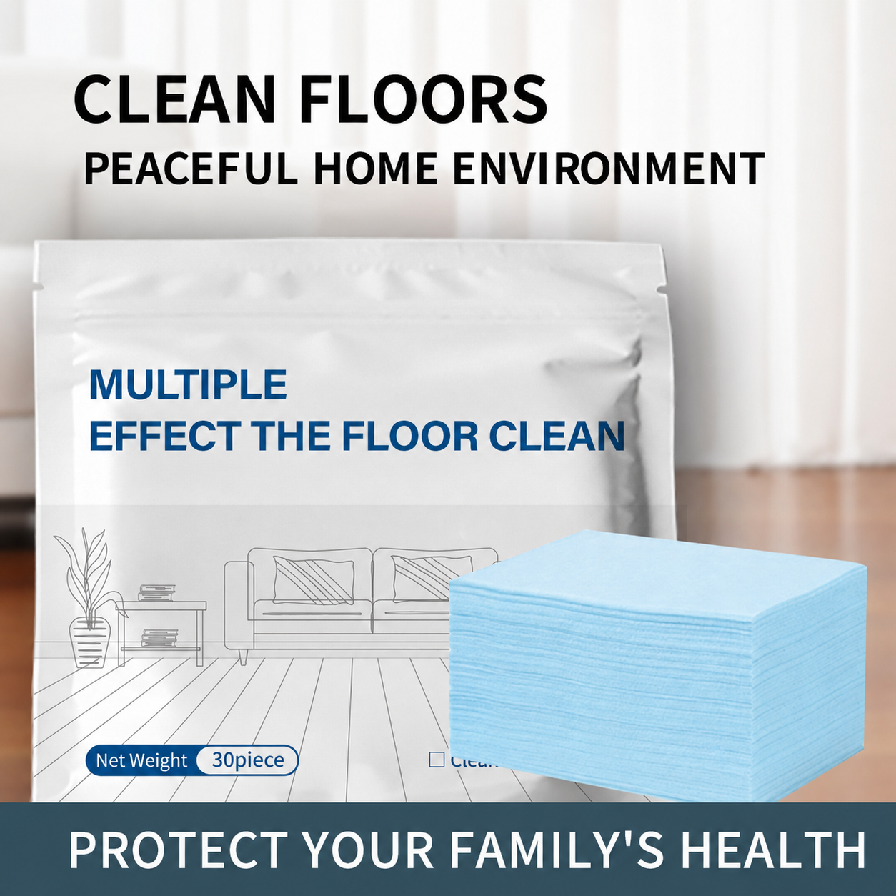 Vastlyo® 30-Pieces Multi-Effect Floor Cleaning Sheets