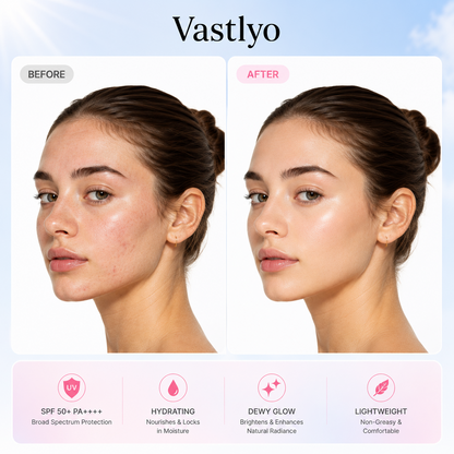[NEW] [Vastlyo] No Cast Just Dew PDRN Hydrating UV Sun Serum | Daily Lightweight Sunscreen SPF 50 | PDRN, Panthenol, Centella| Gentle Moisturizing Suncare For Daily Use for All Skin Types (50ml)