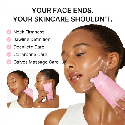 🦢 Neck Wrinkle Eraser Cream with Built-In Gua Sha Massager 5% Anemarrhena Root Complex + PDRN | Korean Skincare
