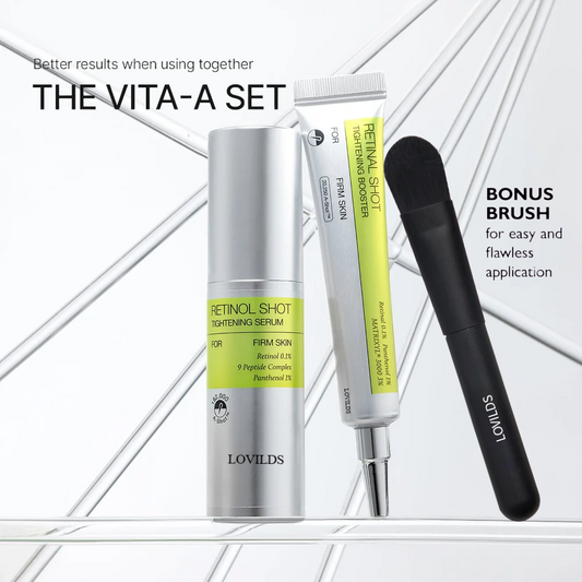 The Vita A Retinal Shot Tightening Booster & Retinol Serum SET🌸Free Brush 🔥Final 3 hours 60% off