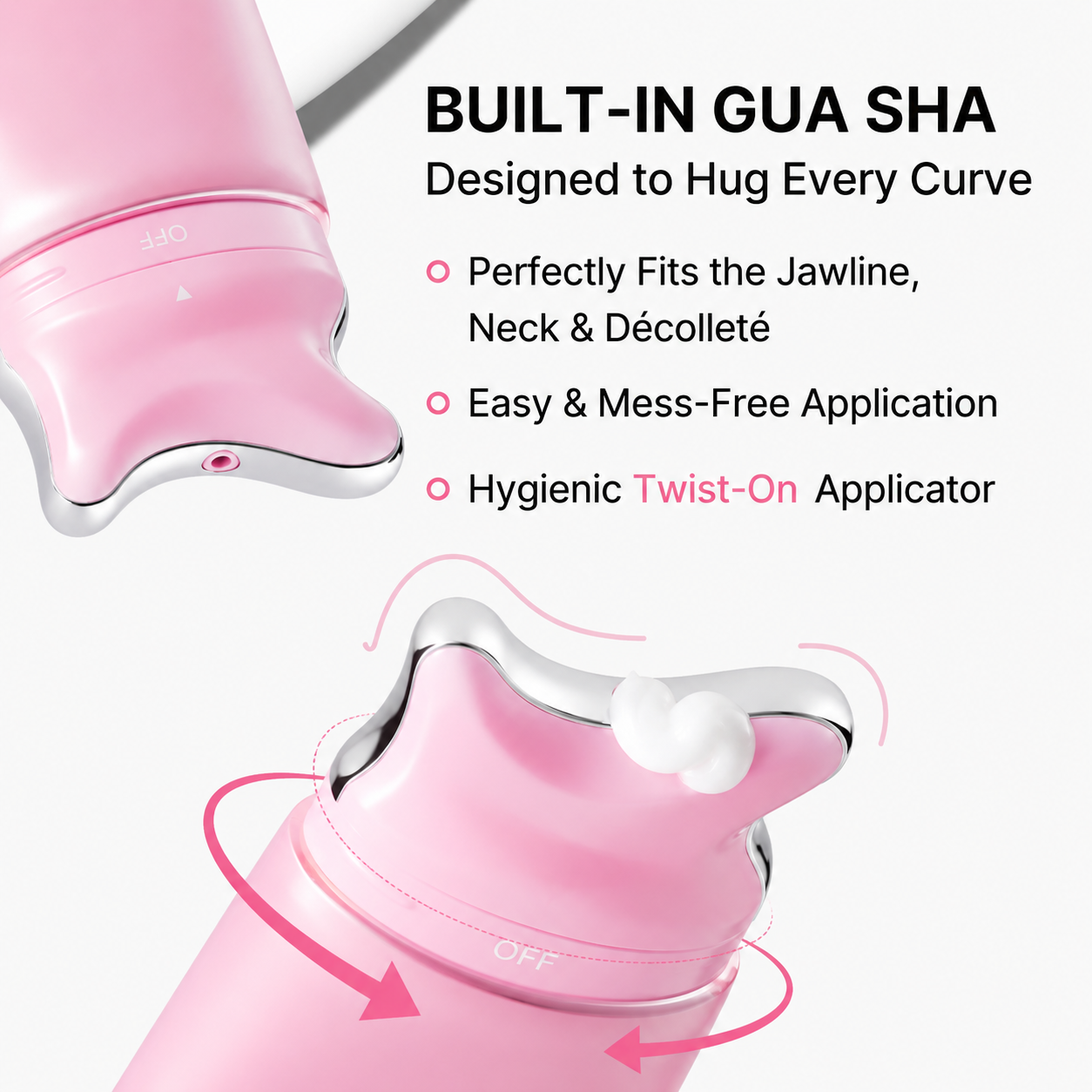 🦢 Neck Wrinkle Eraser Cream with Built-In Gua Sha Massager 5% Anemarrhena Root Complex + PDRN | Korean Skincare